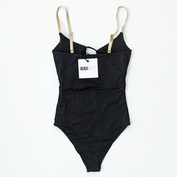 Beach Riot Leslie One-Piece Swimsuit, Black, Women's Small - Picture 2 of 4